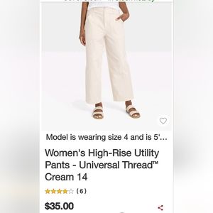 Women's High-Rise Utility Pants - Universal Thread™Color: Many Sizes Available